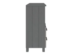 Aparador cómoda cómoda armario mueble organizador cocina salón oscuro 85 x 35 x 80 cm madera maciza de pino gris 02_0032169