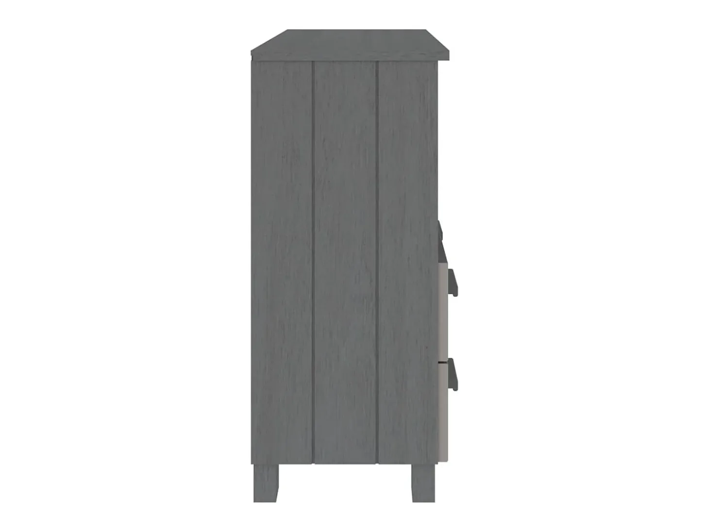 Aparador cómoda cómoda armario mueble organizador cocina salón oscuro 85 x 35 x 80 cm madera maciza de pino gris 02_0032169