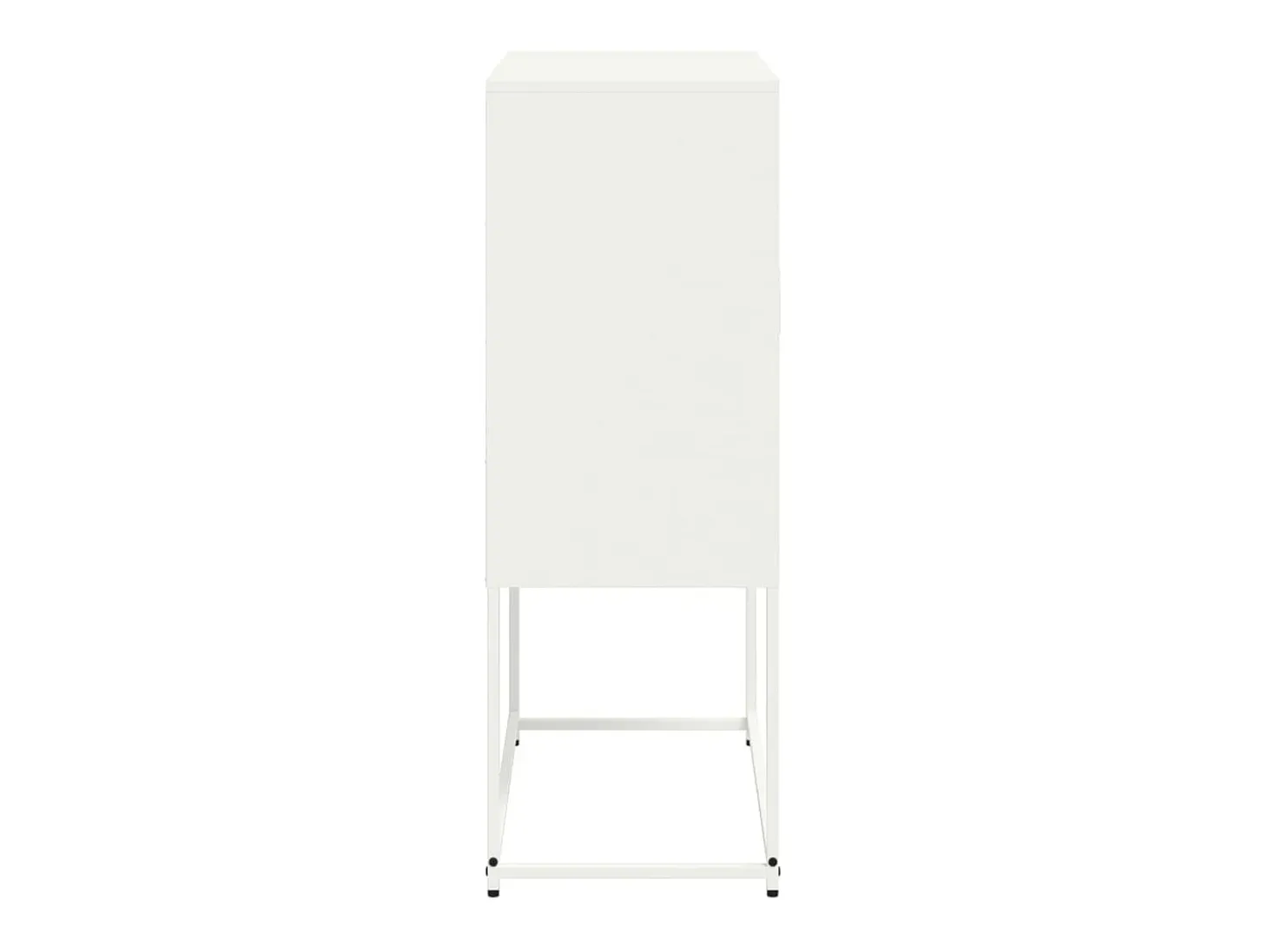 Aparador cómoda cómoda armario mueble organizador cocina salón salón alto 68,5 x 38,5 x 107 cm acero blanco 02_0032481
