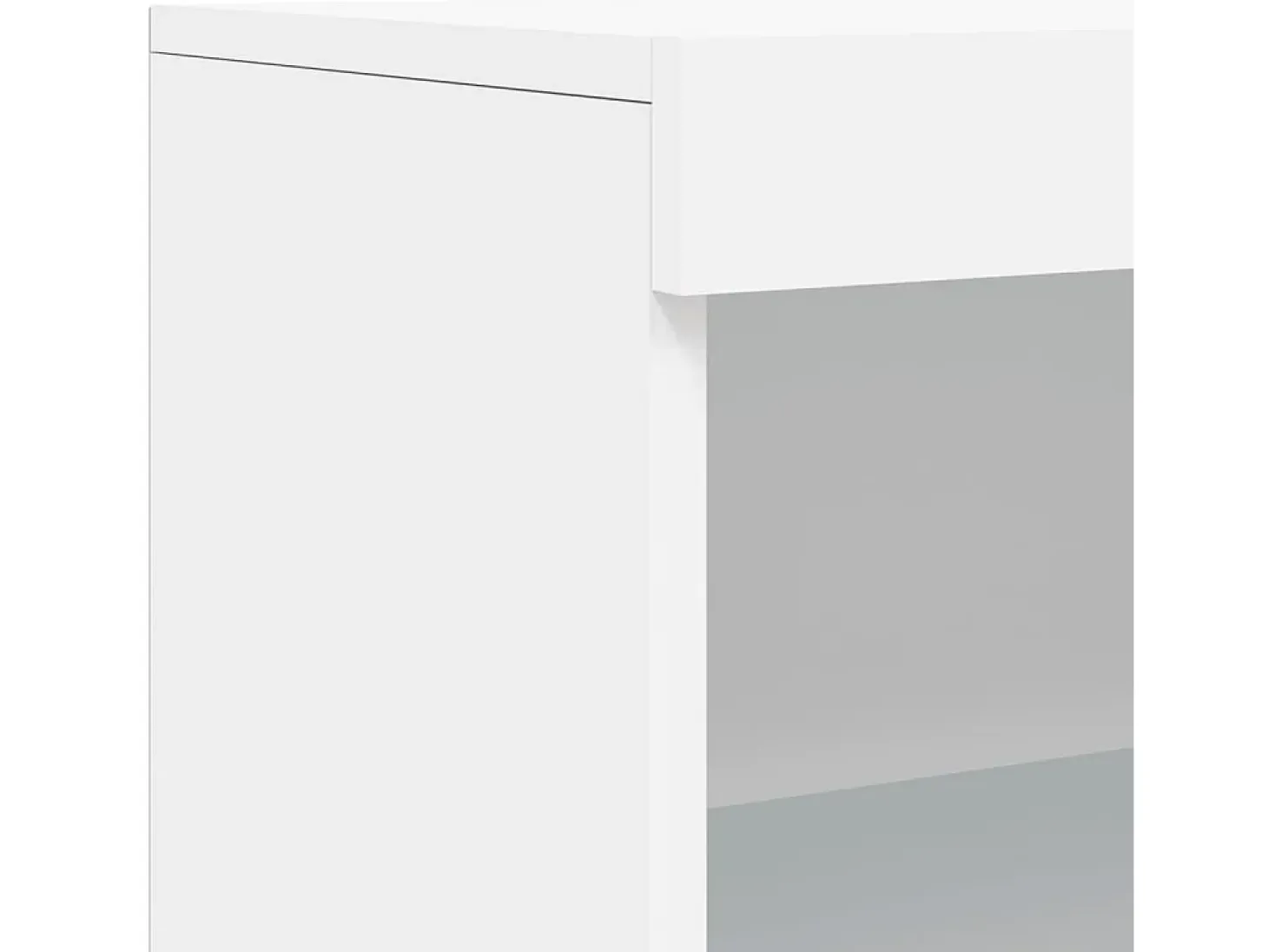 Aparador cómoda cómoda armario mueble organizador cocina salón salón con luces LED 60,5 x 37 x 100 cm blanco 02_0029854