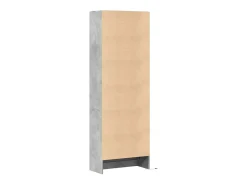 Aparador cómoda cómoda armario mueble organizador cocina salón salón alto con LED 69 x 32,5 x 200 cm madera contrachapada gris 02_0032221