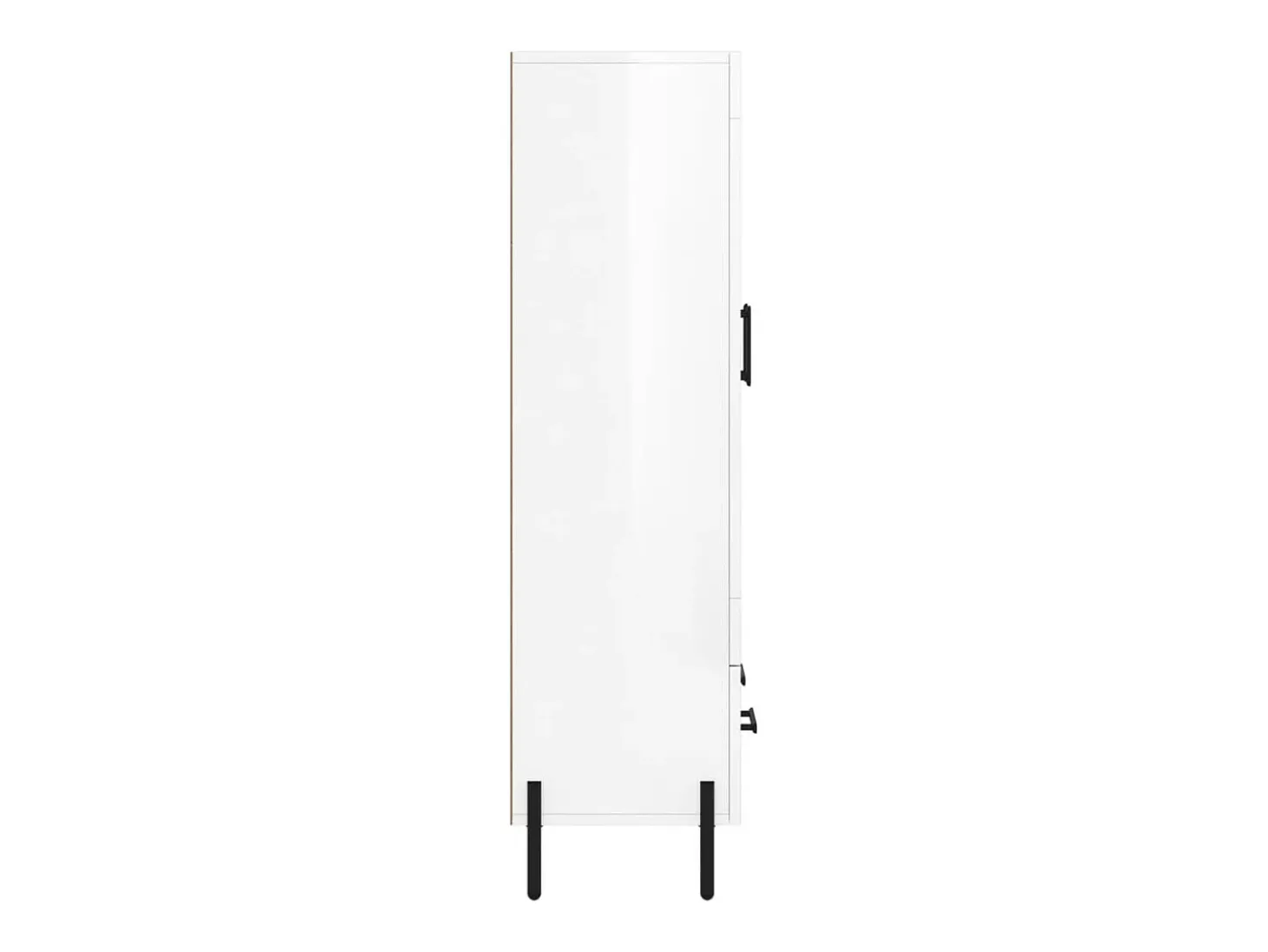 Aparador cómoda cómoda armario mueble organizador cocina salón salón alto brillo 69,5 x 31 x 115 cm madera contrachapada blanco 02_0033002