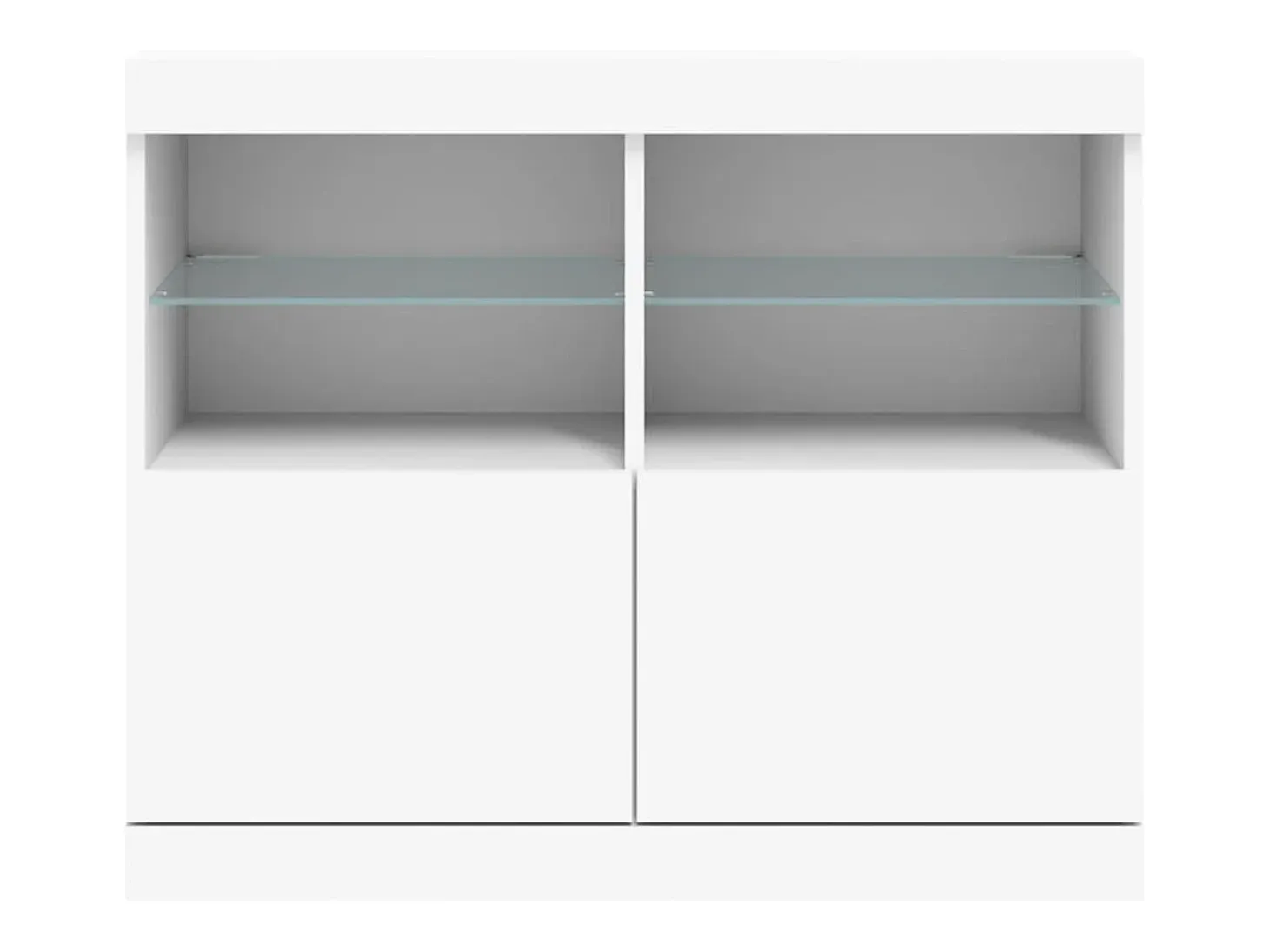 Aparador cómoda cómoda armario mueble organizador cocina salón salón con luces LED 81 x 37 x 67 cm blanco 02_0029862