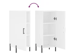 Aparador cómoda cómoda armario mueble organizador cocina salón salón 34,5 x 34 x 90 cm madera contrachapada blanco 02_0030246