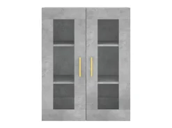 Aparador cómoda cómoda armario mueble organizador cocina salón salón alto 69,5 x 34 x 180 cm madera contrachapada gris 02_0034628