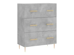 Aparador cómoda cómoda armario mueble organizador cocina salón salón alto 69,5 x 34 x 180 cm madera contrachapada gris 02_0034628