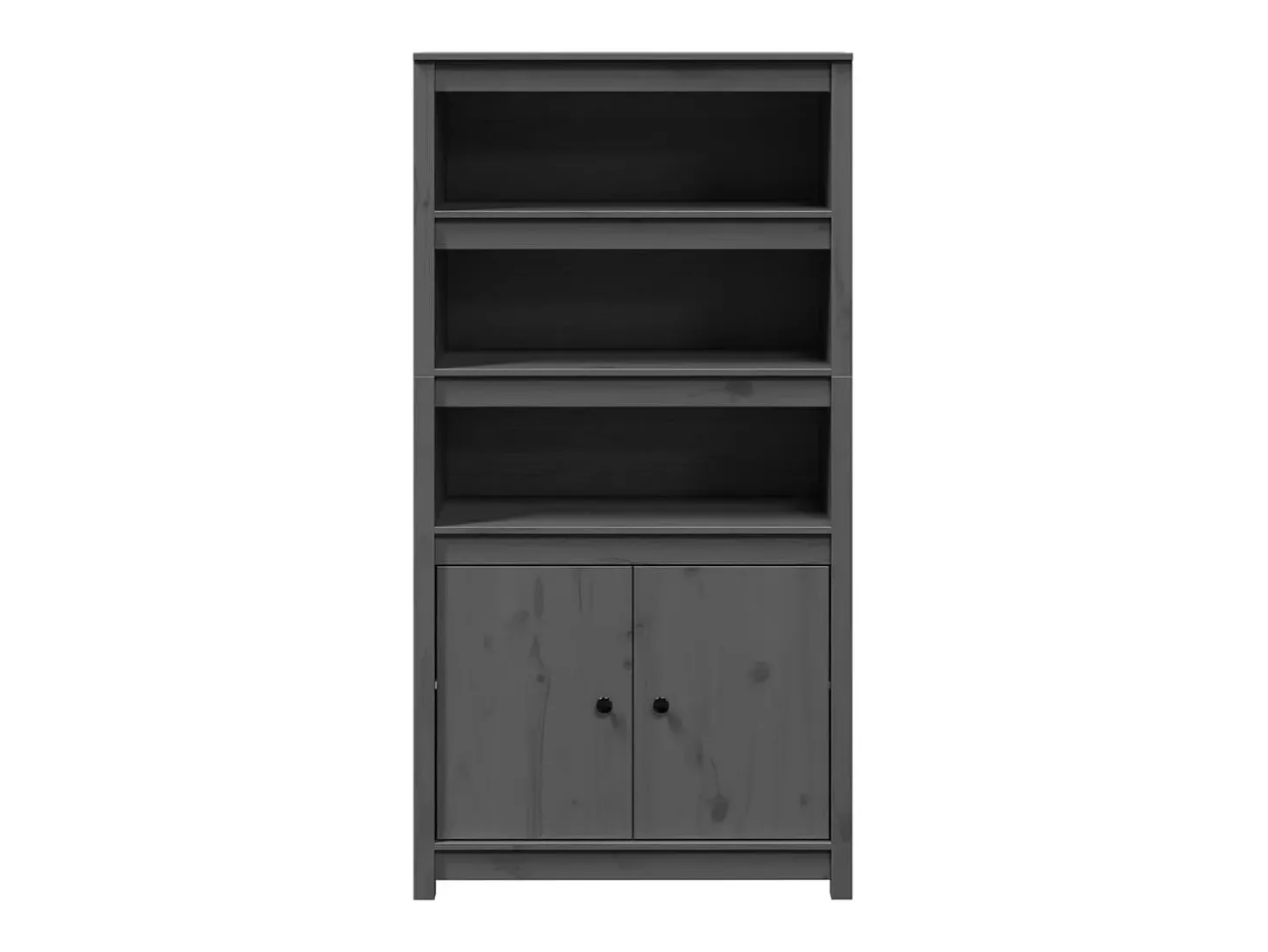 Aparador cómoda cómoda armario mueble organizador cocina salón salón alto 80 x 35 x 154 cm madera maciza de pino gris 02_0034232