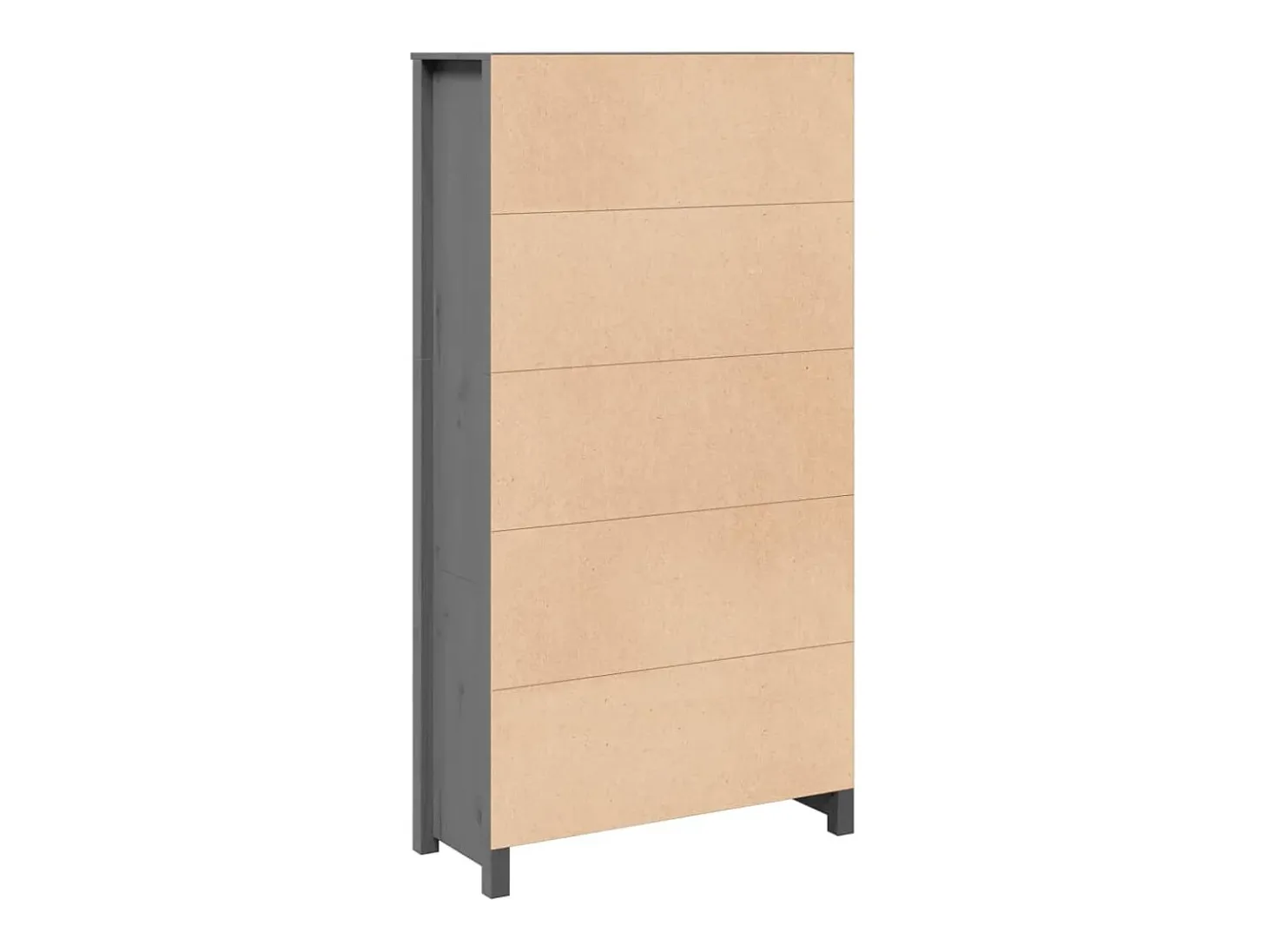 Aparador cómoda cómoda armario mueble organizador cocina salón salón alto 80 x 35 x 154 cm madera maciza de pino gris 02_0034232