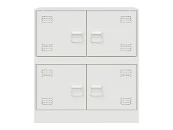 Aparador cómoda cómoda armario mueble organizador cocina salón salón 67 x 39 x 73 cm acero blanco 02_0030387