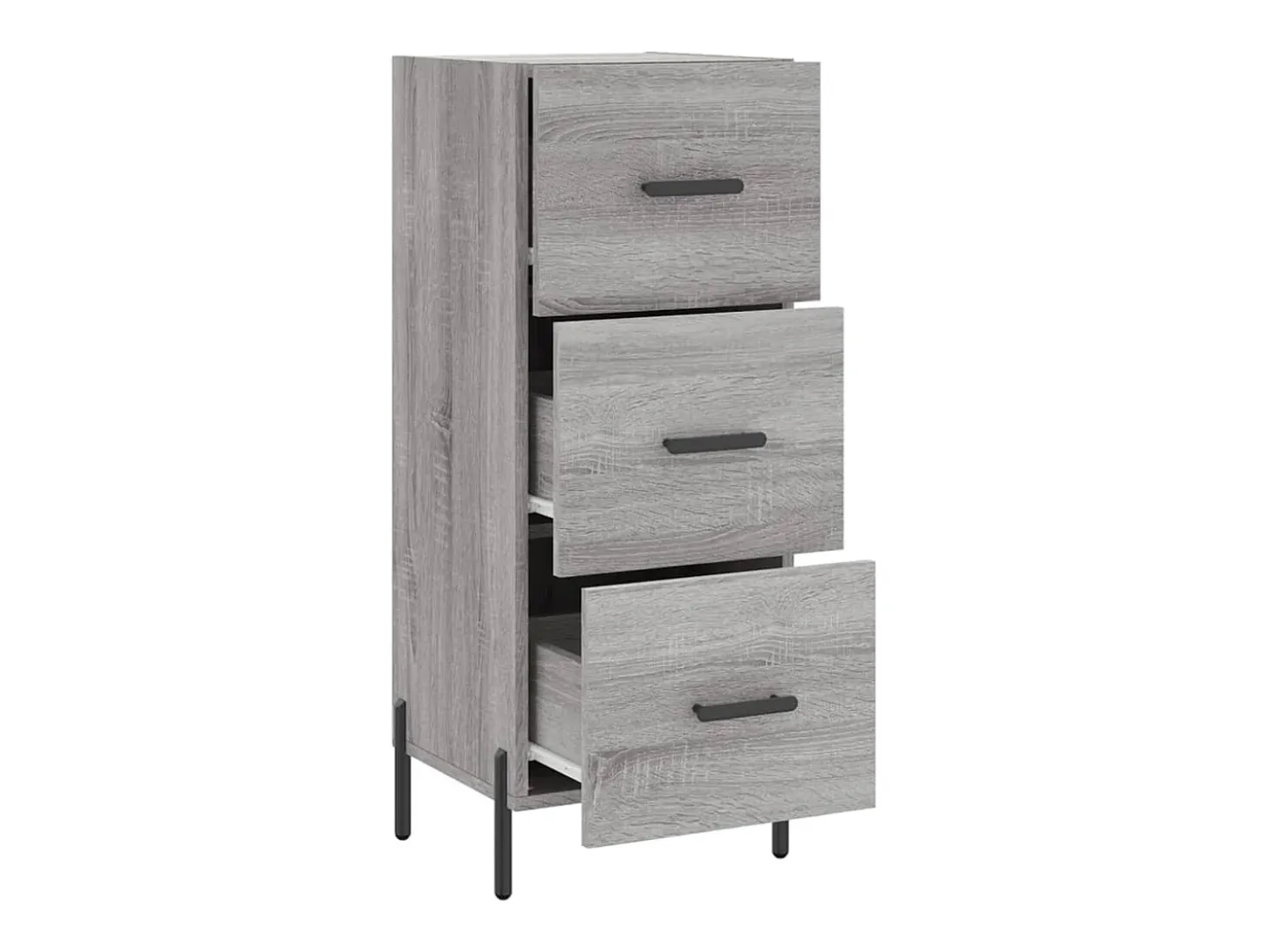 Aparador cómoda cómoda armario mueble organizador cocina salón salón Sonoma 34,5 x 34 x 90 cm madera contrachapada gris 02_0036310