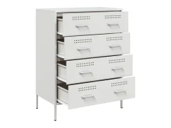 Aparador cómoda cómoda armario mueble organizador cocina salón salón 68 x 39 x 89 cm acero blanco 02_0030394