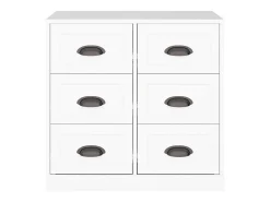 Aparador cómoda cómoda mueble mueble de almacenaje organizador cocina salón salón 70 x 35,5 x 67,5 cm madera contrachapada blanco 02_0030488