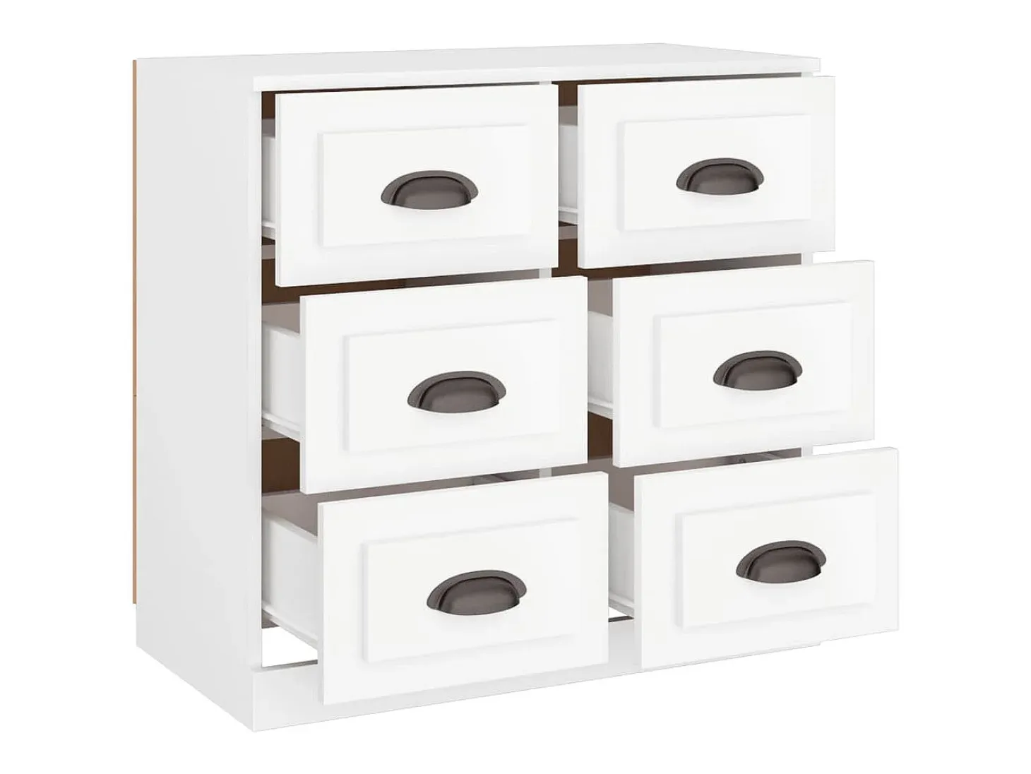 Aparador cómoda cómoda mueble mueble de almacenaje organizador cocina salón salón 70 x 35,5 x 67,5 cm madera contrachapada blanco 02_0030488