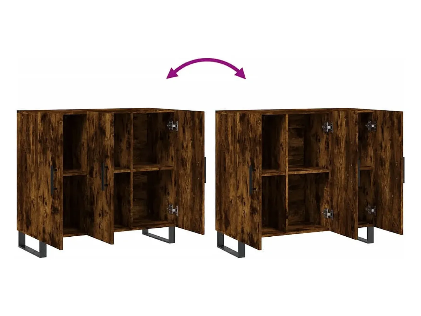 Aparador cómoda cómoda mueble mueble de almacenaje organizador cocina salón salón 90 x 34 x 80 cm madera contrachapada marrón 02_0031124