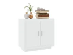 Aparador cómoda cómoda mueble mueble de almacenaje organizador cocina salón salón 80 x 40 x 75 cm madera contrachapada blanco 02_0030517