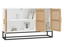 Aparador cómoda cómoda mueble mueble de almacenaje organizador cocina salón salón 105 x 30 x 65 cm madera contrachapada blanco 02_0030190