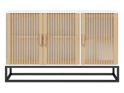 Aparador cómoda cómoda mueble mueble de almacenaje organizador cocina salón salón 105 x 30 x 65 cm madera contrachapada blanco 02_0030190