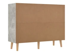 Aparador cómoda cómoda mueble mueble de almacenaje organizador cocina salón salón 90 x 30 x 72 cm madera contrachapada gris 02_0032114