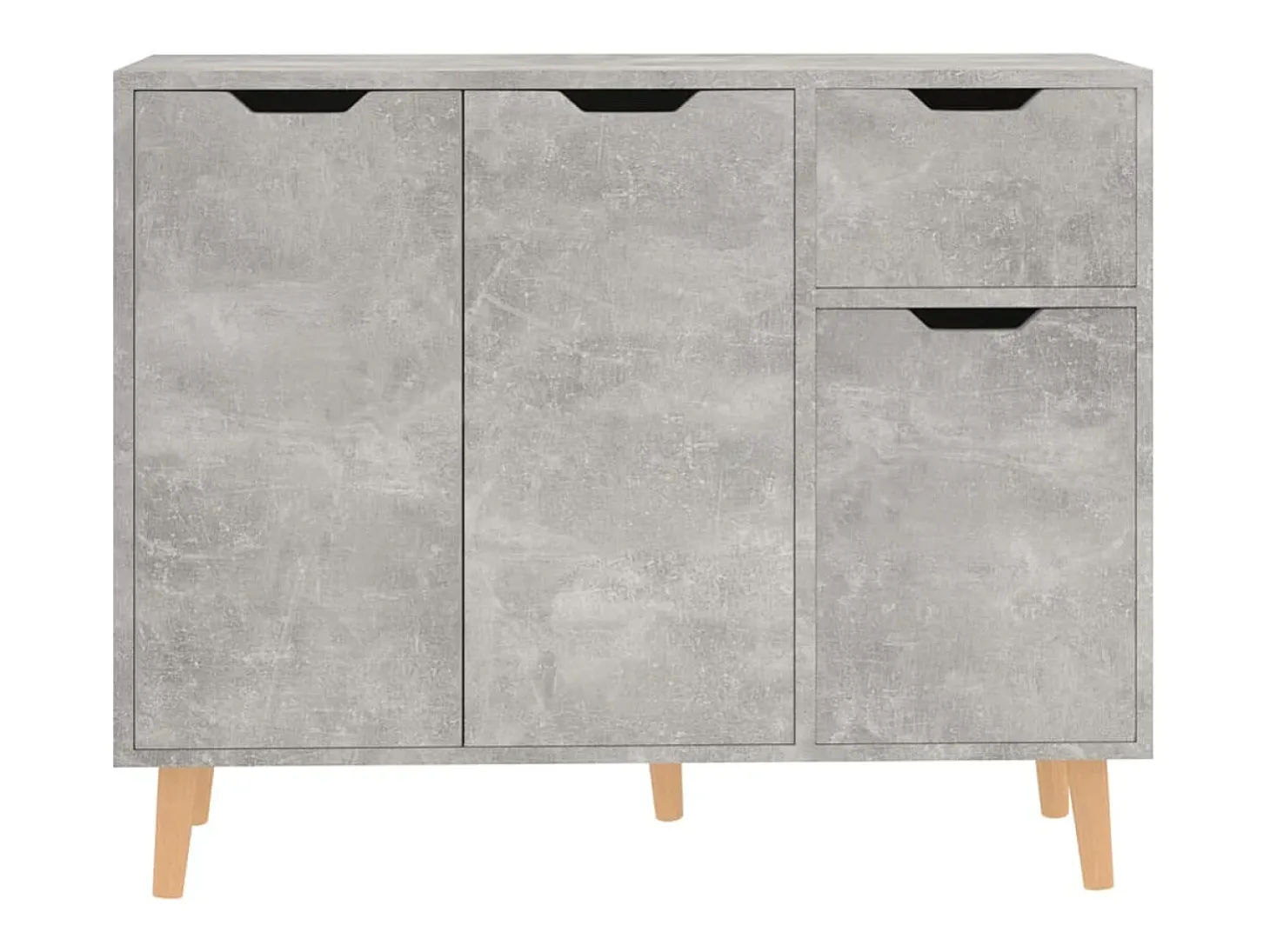 Aparador cómoda cómoda mueble mueble de almacenaje organizador cocina salón salón 90 x 30 x 72 cm madera contrachapada gris 02_0032114