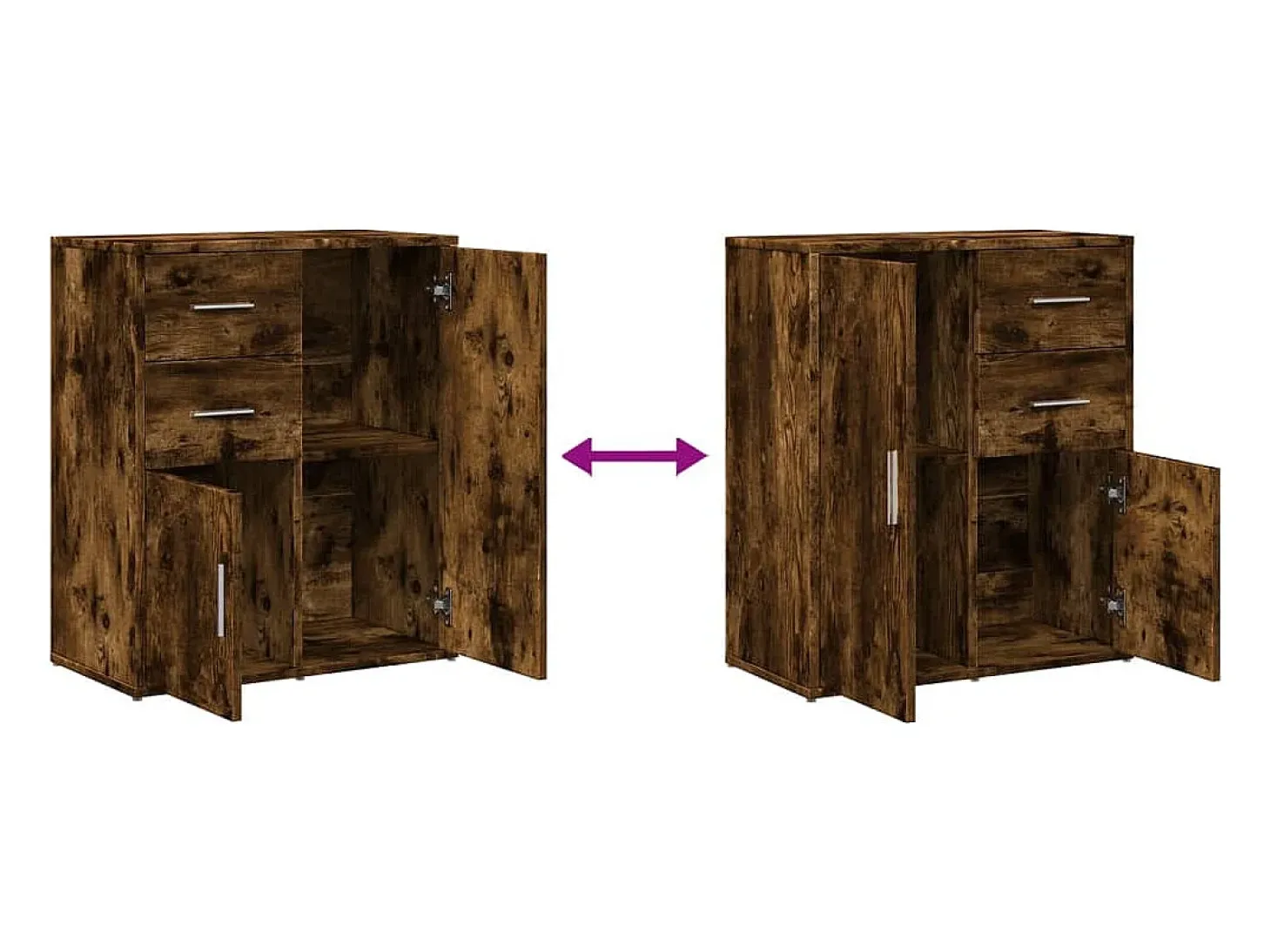 Aparador cómoda cómoda mueble mueble de almacenaje organizador cocina salón salón 60 x 31 x 70 cm madera contrachapada marrón 02_0030968