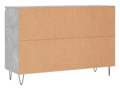 Aparador cómoda cómoda mueble mueble de almacenamiento organizador cocina salón salón 104 x 35 x 70 cm madera contrachapada gris 02_0031847