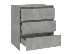 Aparador cómoda cómoda mueble mueble de almacenaje organizador cocina salón salón 70 x 41 x 75 cm madera contrachapada gris 02_0032088