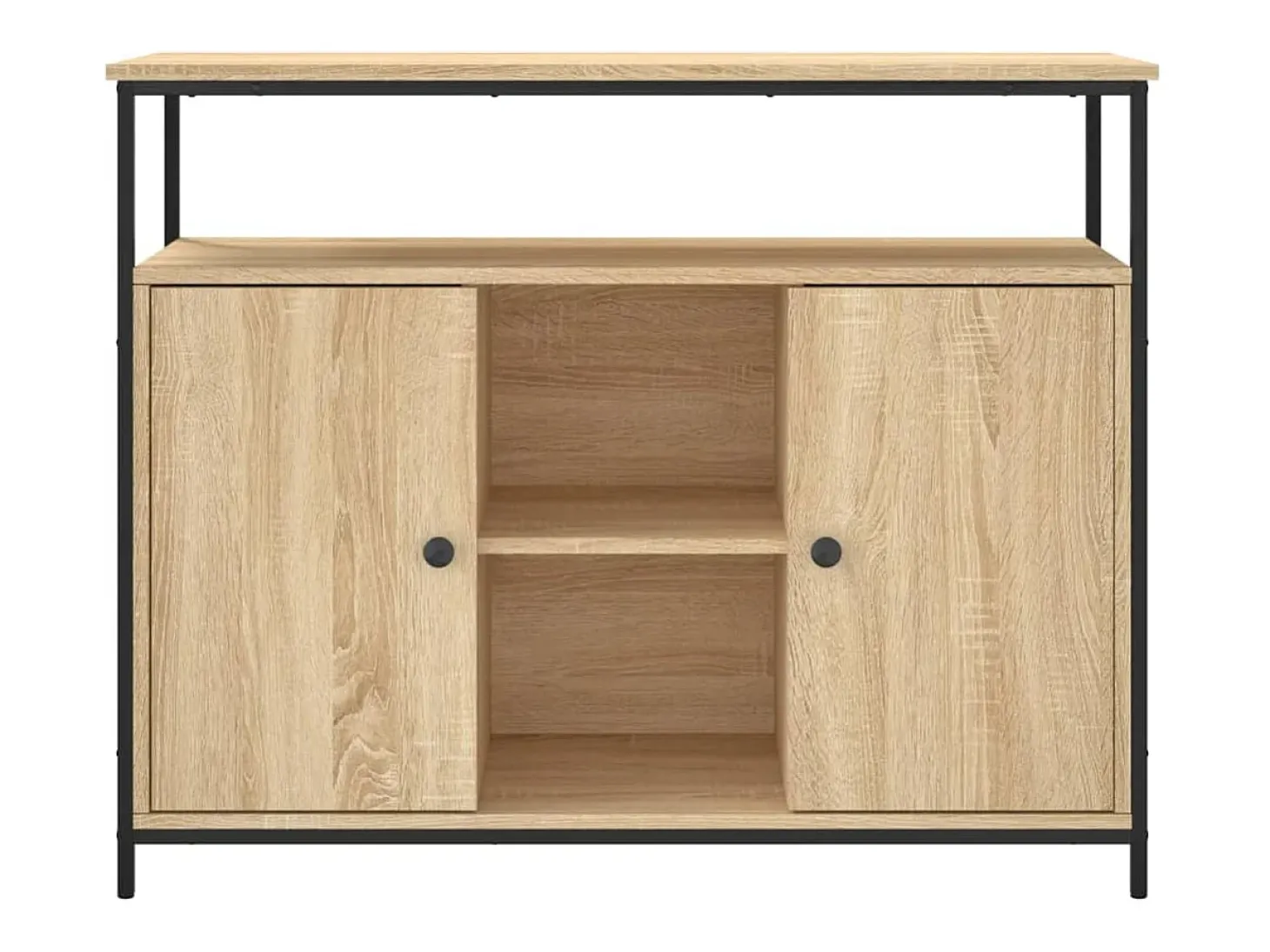 Aparador cómoda cómoda mueble mueble de almacenaje organizador cocina salón salón Sonoma 100 x 35 x 80 cm madera contrachapada marrón 02_0031462