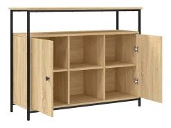 Aparador cómoda cómoda mueble mueble de almacenaje organizador cocina salón salón Sonoma 100 x 35 x 80 cm madera contrachapada marrón 02_0031462