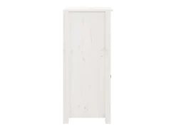 Aparador Cómoda Cómoda Mueble Almacenamiento Organizador Cocina Salón Salón 40 x 35 x 80 cm Madera Maciza de Pino Blanco 02_0030306