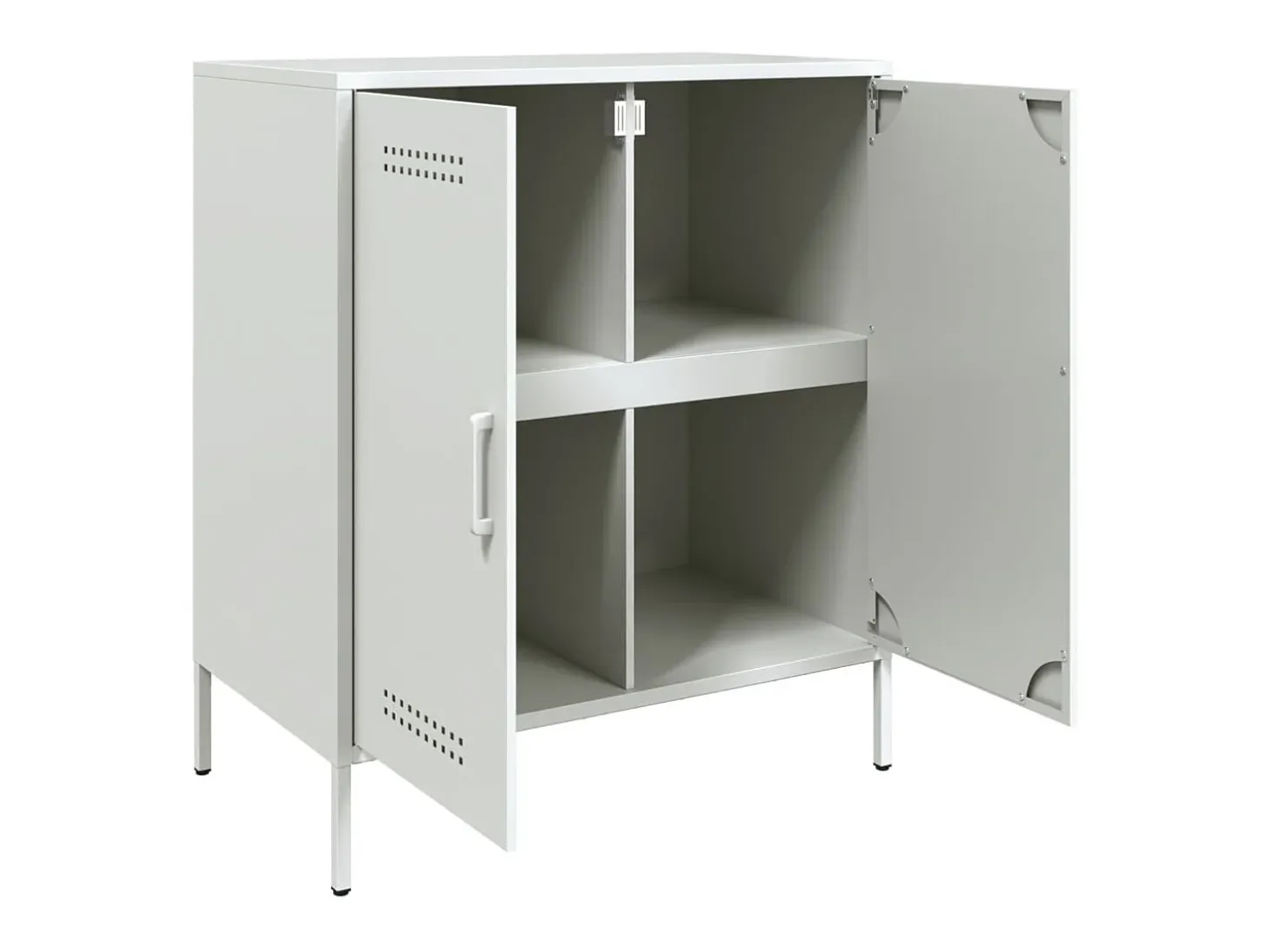 Aparador cómoda cómoda mueble mueble de almacenaje organizador cocina salón salón 68 x 39 x 79 cm acero blanco 02_0030392
