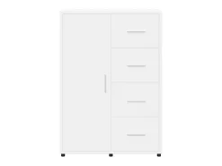 Aparador cómoda cómoda mueble mueble de almacenaje organizador cocina salón salón 60 x 31 x 84 cm madera contrachapada blanco 02_0030344