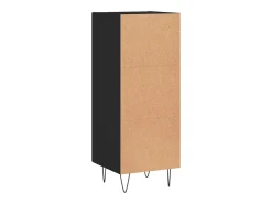 Aparador cómoda cómoda mueble mueble de almacenaje organizador cocina salón salón 34,5 x 34 x 90 cm madera contrachapada negra 02_0035879