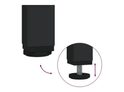 Aparador Cómoda Cómoda Mueble de Almacenamiento Organizador Cocina Salón Salón con Tapa de Cristal 98 x 35 x 81 cm Negro Madera Contrachapada 02_0029767
