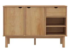 Aparador cómoda cómoda mueble mueble de almacenaje organizador cocina salón salón 114 x 43 x 73,5 cm madera maciza de pino marrón 02_0036184