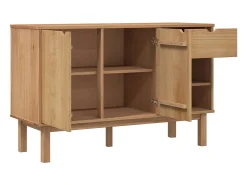 Aparador cómoda cómoda mueble mueble de almacenaje organizador cocina salón salón 114 x 43 x 73,5 cm madera maciza de pino marrón 02_0036184
