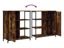 Aparador cómoda cómoda mueble mueble de almacenaje organizador cocina salón salón 70 x 30 x 80 cm madera contrachapada marrón 02_0031084