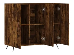 Aparador cómoda cómoda mueble mueble de almacenaje organizador cocina salón salón 90 x 34 x 80 cm madera contrachapada marrón 02_0031129