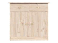 Aparador cómoda cómoda mueble mueble de almacenaje organizador cocina salón salón 77 x 35 x 73 cm madera maciza de pino marrón 02_0029676