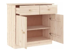 Aparador cómoda cómoda mueble mueble de almacenaje organizador cocina salón salón 77 x 35 x 73 cm madera maciza de pino marrón 02_0029676