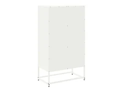 Aparador cómoda cómoda mueble mueble de almacenaje organizador cocina salón salón 68,5 x 38,5 x 123,5 cm acero blanco 02_0036211