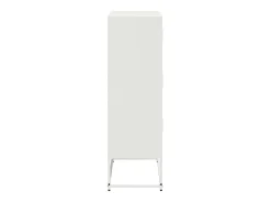 Aparador cómoda cómoda mueble mueble de almacenaje organizador cocina salón salón 68,5 x 38,5 x 123,5 cm acero blanco 02_0036211