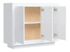 Aparador cómoda cómoda mueble mueble de almacenaje organizador cocina salón salón 92 x 35 x 75 cm madera contrachapada blanca 02_0030540