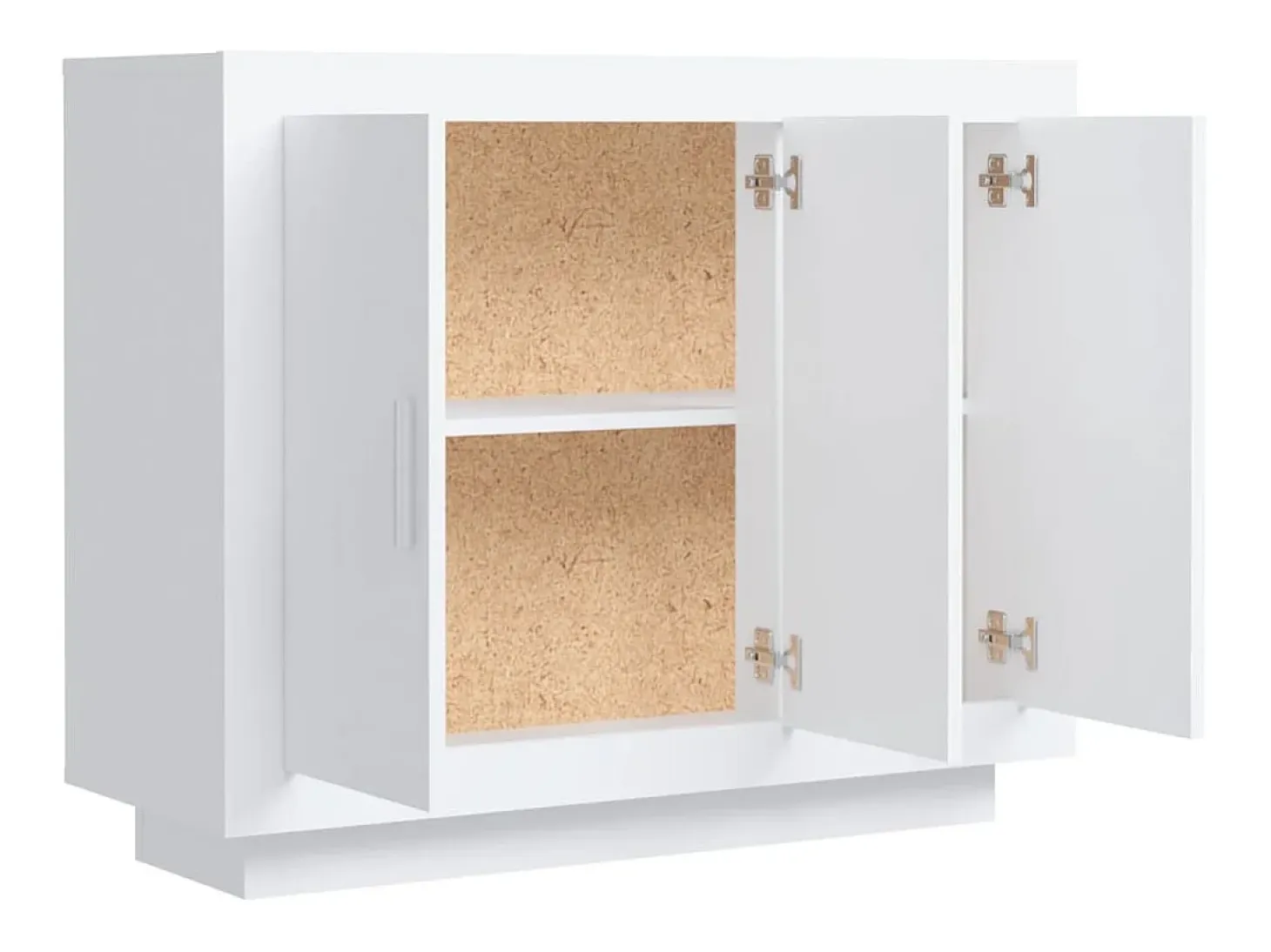 Aparador cómoda cómoda mueble mueble de almacenaje organizador cocina salón salón 92 x 35 x 75 cm madera contrachapada blanca 02_0030540