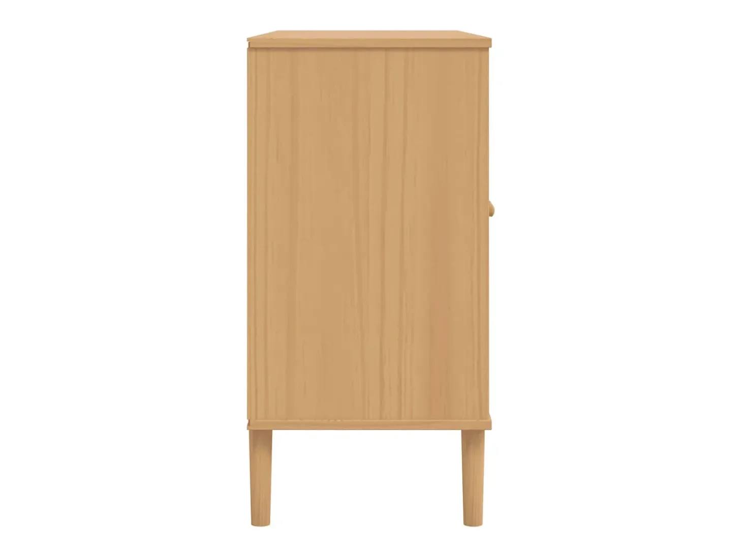 Aparador cómoda cómoda mueble mueble de almacenaje organizador cocina salón salón aspecto ratán 112 x 40 x 80 cm madera maciza de pino marrón 02_0036229