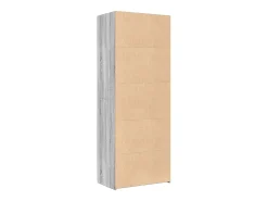 Aparador cómoda mueble almacenaje organizador cocina salón salón alto Sonoma 70 x 42,5 x 185 cm madera contrachapada gris 02_0035630