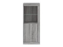 Aparador cómoda mueble almacenaje organizador cocina salón salón con luces LED sonoma 41 x 37 x 100 cm gris 02_0030072