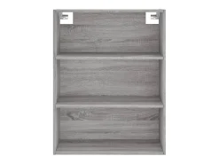 Aparador cómoda mueble almacenaje organizador cocina salón salón alto Sonoma 69,5 x 34 x 180 cm madera contrachapada gris 02_0035484