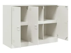 Aparador cómoda mueble almacenaje organizador cocina salón salón 99 x 39 x 73 cm acero blanco 02_0030544