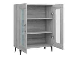 Aparador cómoda mueble almacenaje organizador cocina salón salón Sonoma 69,5 x 34 x 90 cm madera contrachapada gris 02_0036448