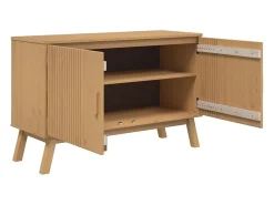 Aparador cómoda mueble almacenaje organizador cocina salón salón 114 x 43 x 73,5 cm madera maciza de pino marrón 02_0036178